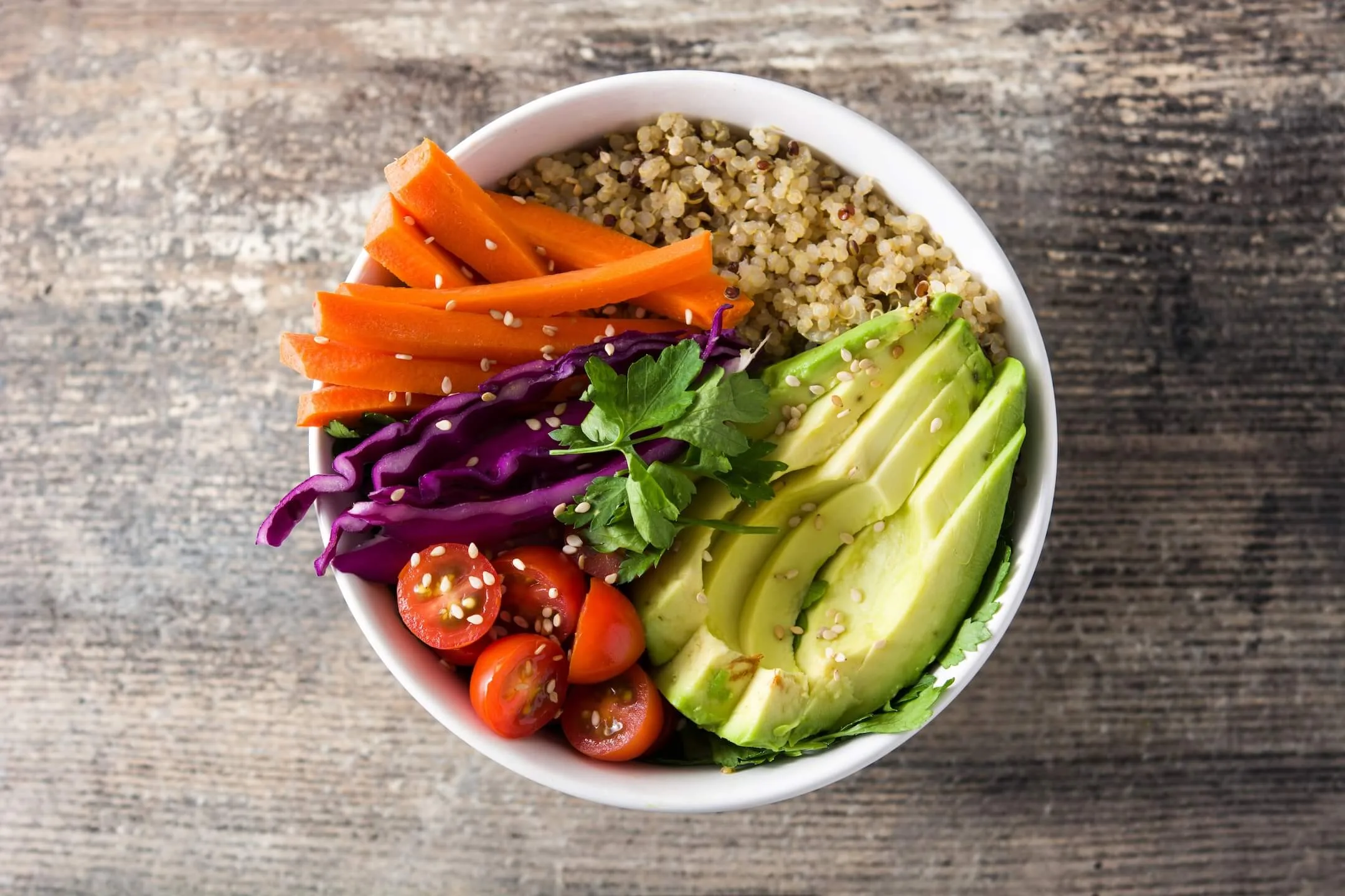 bowl of nutrient dense quinoa
